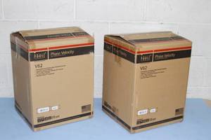 lot 1 image: New - PAIR - Phase Technologies  PhaseTech Technology Velocity V62 Bookshelf 2-Way Audio Loudspeaker  Speaker