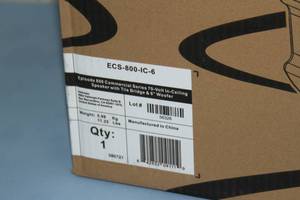 lot 15 image: New in Box - Episode 800 Commercial Series 70-Volt In-Ceiling 6 Pro Audio Loudspeaker  Speaker