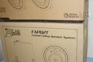 lot 70 image: Atlas Sound AtlasIED Pro  Commercial FAP82T 8 Premium 70100V Tuned & Ported Ceiling Speaker  Loudspeaker - 3 Speakers