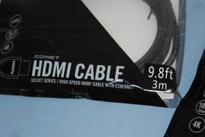 lot 95 image: Lot of 2 New Liberty Comet Series High Speed HDMI with Ethernet Cables - 3m  9.8 Each