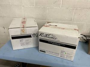 lot 149 image: PAIR of NEW Rockustics PunkRock Punk Rock Outdoor Weatherproof Landscape Loudspeakers  Speakers