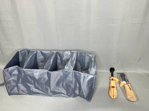 Wooden Shoe Forms in Box & Shoe Storage Organizer