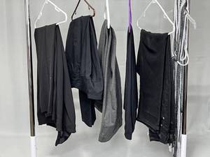 Lot of 5 Pairs of Womens Slacks (styles unknown) SZs Mostly 20W, 18W & Scarf