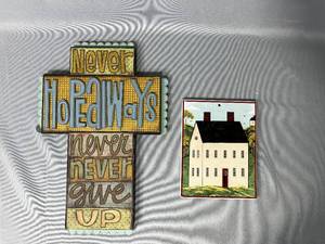 Wall Decor Cross Never Give Up Hope Always, Country Life Trivet