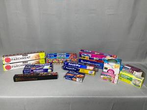 Lot of Used Kitchen WrapStorage, Cooking Bags, Cinch Wrap, Grill Mats & More