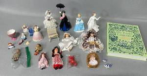 Disney Misc 6 Figurines Inc Mary Poppins (Disney Productions) & Cinderella (Disney Japan), My Fairy Book, Various Miniature Dolls & Figurines