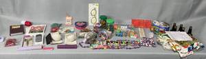Large Variety of Beads, Bed Legs, Decorative Egg Kit, Pin Cushions, Hair Clip, Coupon Filer and Other Misc Homewares