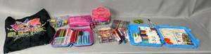 Childrens Coloring Supplies, Crayola Crayons, Markers, Carry Cases and Pencil Box, Crayola Twistables, Stamps, Pickle Erasers, Electric Dreams Pillow Case and More
