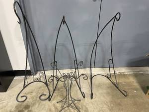 Plant Stand (1) and Upright Plant Hangers (3)