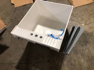MUSTEE Utilatub 24 in. x 20 in. Structural Thermoplastic Floor-Mount Utility Tub in White  Customer Returns See Pictures