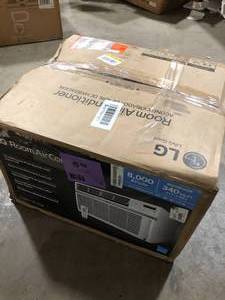 LG 8,000 BTU 115V Window Air Conditioner LW8017ERSM Cools 342 sq. ft. with & Wi-Fi Enabled in White  Customer Returns See Pictures