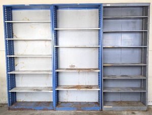 lot 119 image: (3) Metal Garage Shelving Units