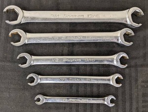 lot 60 image: Snap-On Standard Line Wrench Set 14 to 1316, 5 Pcs.