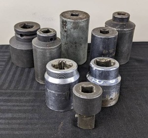 lot 51 image: Axle Nut Sockets 1-56, 1-38, 30mm, 36mm & 54mm