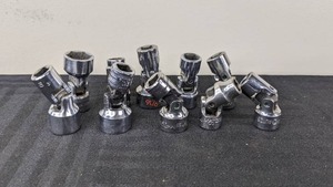 lot 23 image: Lot of 10 Mac & Snap-On Professional Grade 14 Swivel Socket Sets- Metric & Standard