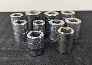 lot 1 image: Craftsman 38 Shallow Socket Set 10mm-18mm