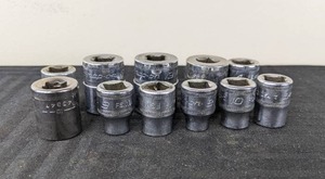 lot 24 image: Lot of 11 Snap-On Professional Grade 38 Drive Shallow 6 Point Socket Set