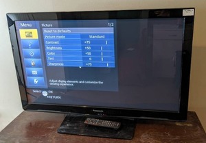 lot 12A image: 42 Panasonic Plasma HDTV