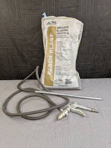 lot 129 image: Abrasive Blasting Crystals and Sandblasting Gun