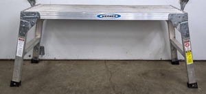 lot 35A image: Werner Aluminum Work Platform with 225 lb. Load Capacity