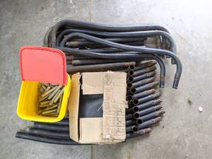 lot 38A image: Disassembled Trampoline with Mat, Frame and Hardware