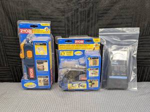 lot 124 image: Tramex Moisture Detector, Ryobi Wood Door Lock and Door Latch Installation Kits