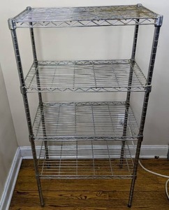 lot 153 image: 4-Shelf Wire Shelving Unit
