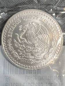 1 TROY OZ .999 FINE SILVER 1994 MEXICAN LIBERTAD UNC