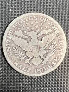 1908-D US BARBER HALF DOLLAR