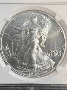 1989 AMERICAN SILVER EAGLE NGC MS69