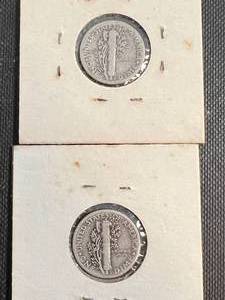 2 US MERCURY DIMES 1925 1934