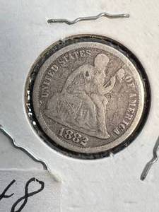 1882 US SEATED LIBERTY DIME