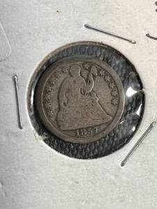 1857-O US SEATED LIBERTY HALF DIME