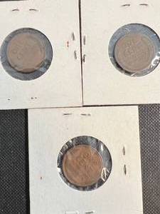 3 US WHEAT CENTS 1913-D 1918-D 1929-D