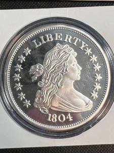 2 TROY OZ .999 FINE SILVER 1804 BUST DOLLAR DESIGNED ROUND