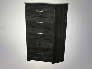 lot 15 image: 5 Srawer South Shore Dresser - Dark Oak