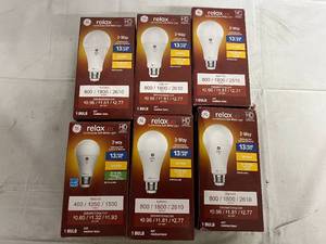lot 19 image: 6 GE Relax LED Light Bulbs
