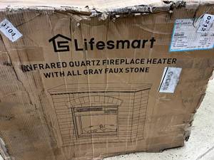 lot 27 image: Lifesmart Infared Quartz Fireplace Heater with Faux Stone
