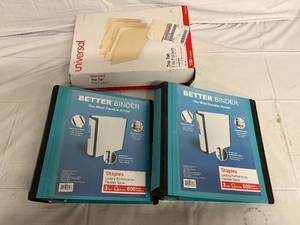 lot 35 image: 2 Better Binder and 100 Legal Size File Folders