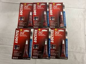 lot 53 image: 6 Tubes of Loctite 243 Threadlocker Blue