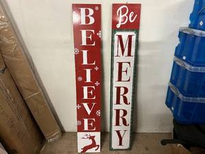 lot 73 image: 2 Christmas Signs