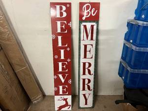 lot 74 image: 2 Christmas Signs