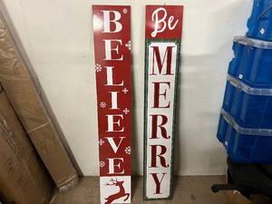 lot 75 image: 2 Christmas Signs