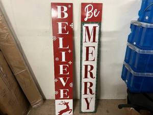 lot 77 image: 2 Christmas Signs