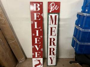 lot 78 image: 2 Christmas Signs
