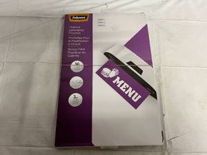 lot 133 image: 100 Fellowes Thermal Laminating Pouches - 3 Millimeters