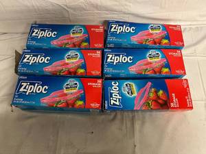 lot 147 image: 6 Boxes of Ziploc Gallon Storage Bags
