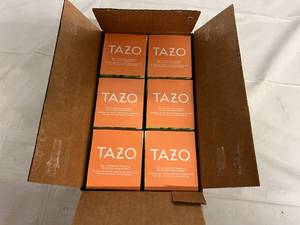 lot 176 image: 6 Boxes of Tazo Refresh Mint Herbal Tea