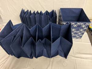 lot 177 image: Blue Cloth Storage Box and Organizers