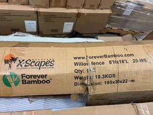 lot 200 image: X-Scapes Forever Bamboo Willow Fence - 6 H x 16 L